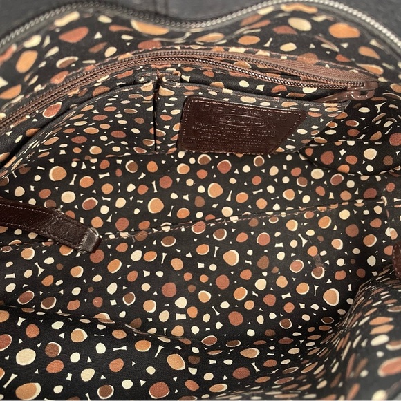 Brighton Brown/Black Hobo Leather Shoulder Bag Silver Heart Charm Purse - Picture 9 of 15